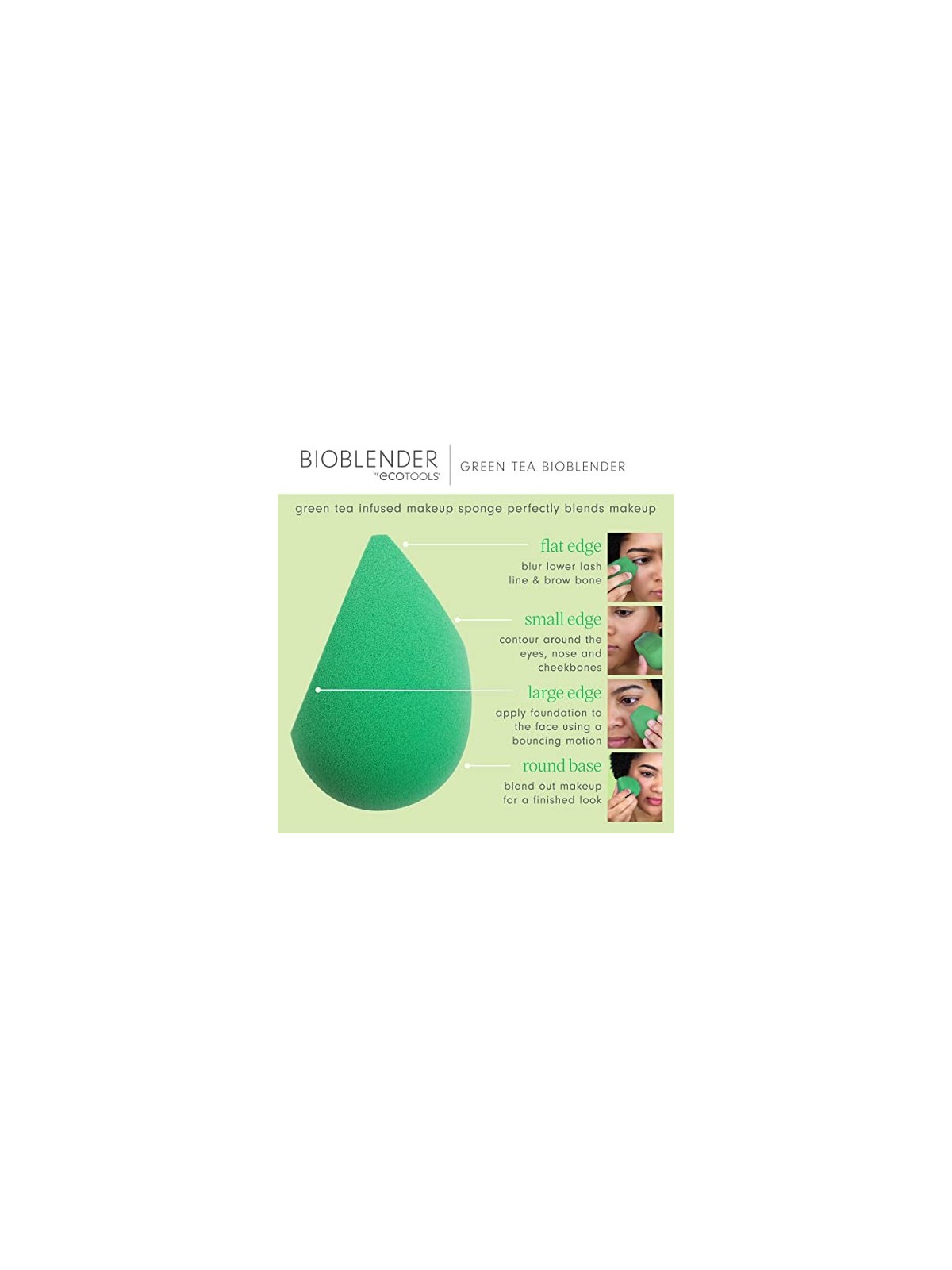 EcoTools Bioblender Spugnetta per il trucco al t verde Spugna per il trucco donna 1 unit