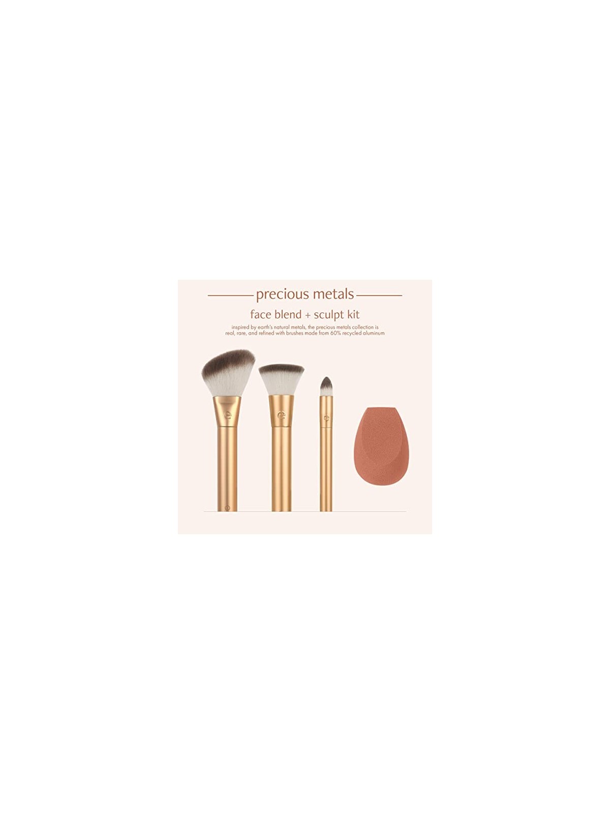 Set pennelli viso EcoTools Miscela metalli preziosi
