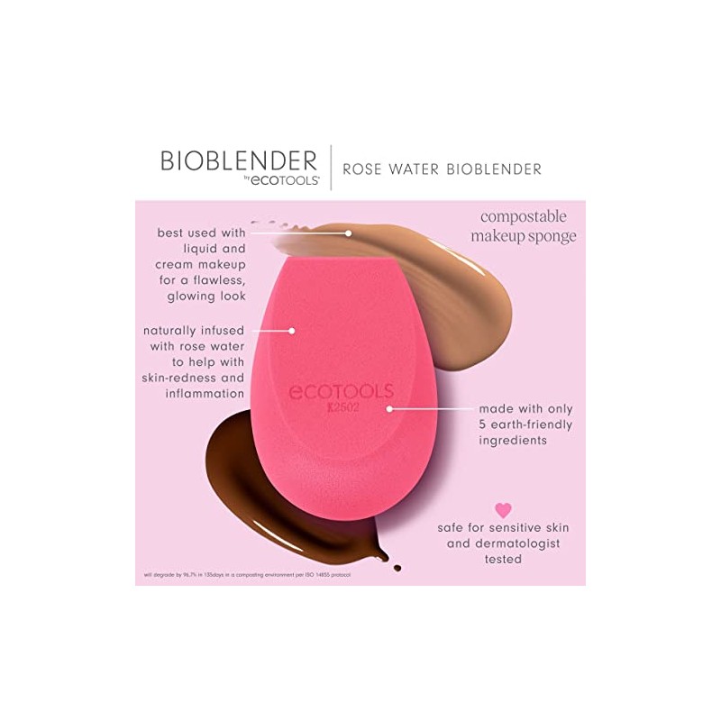 EcoTools Spugnetta per il trucco all'acqua di rose Bioblender donna 1 unit