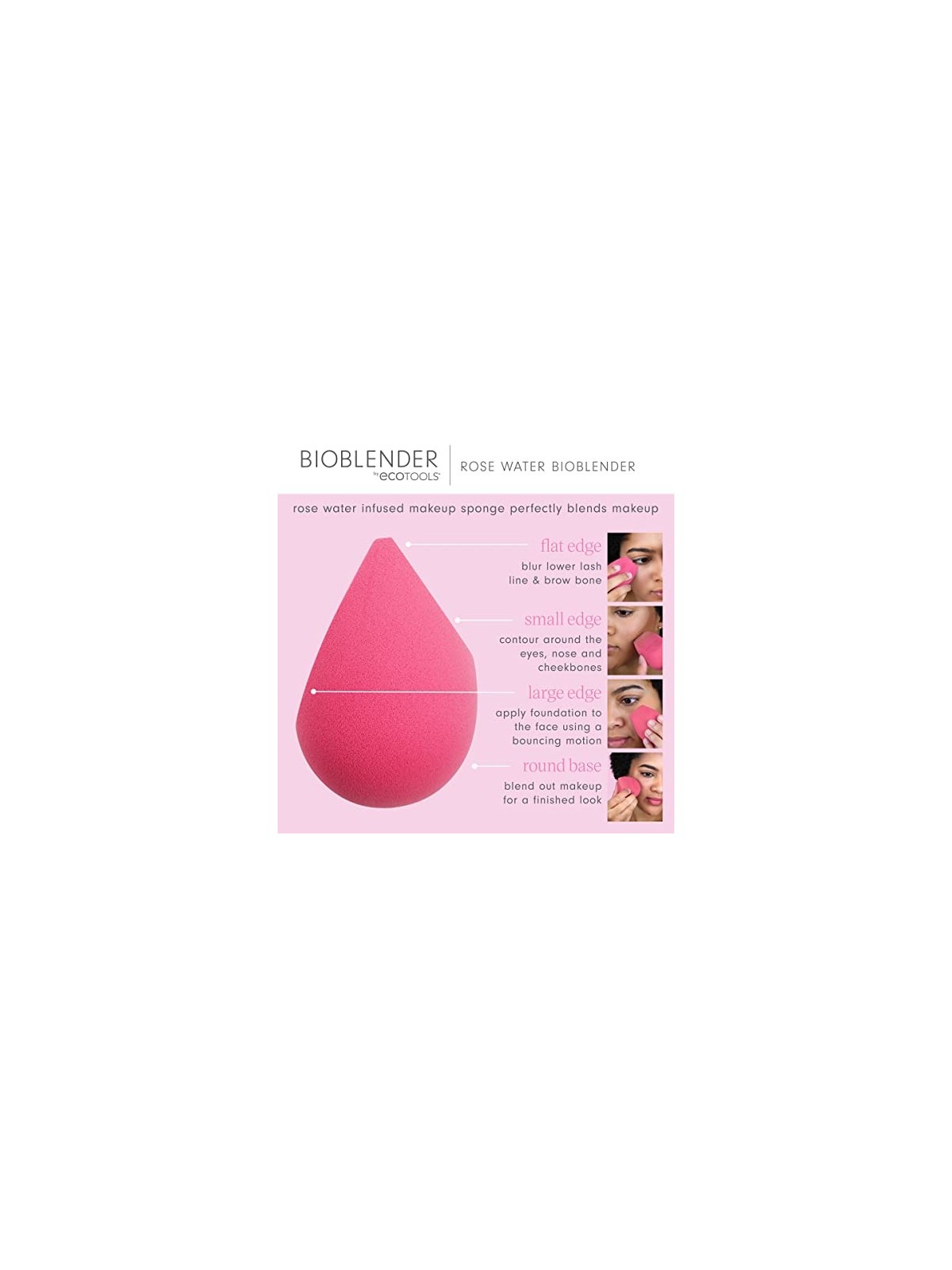 EcoTools Spugnetta per il trucco all'acqua di rose Bioblender donna 1 unit