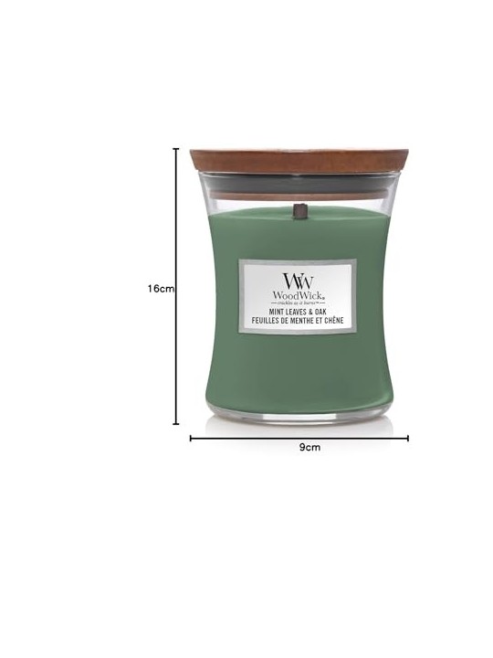 WoodWick Candela Profumata unisex in Vaso Foglie di Menta e Quercia 2750g
