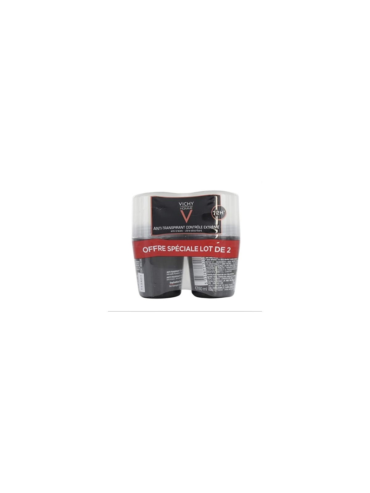 Vichy Homme Clinical Control 96H Antitraspirante uomo 2 x 50 ml