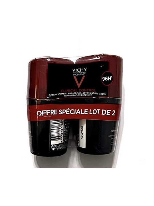 Vichy Homme Clinical Control 96H Antitraspirante uomo 2 x 50 ml