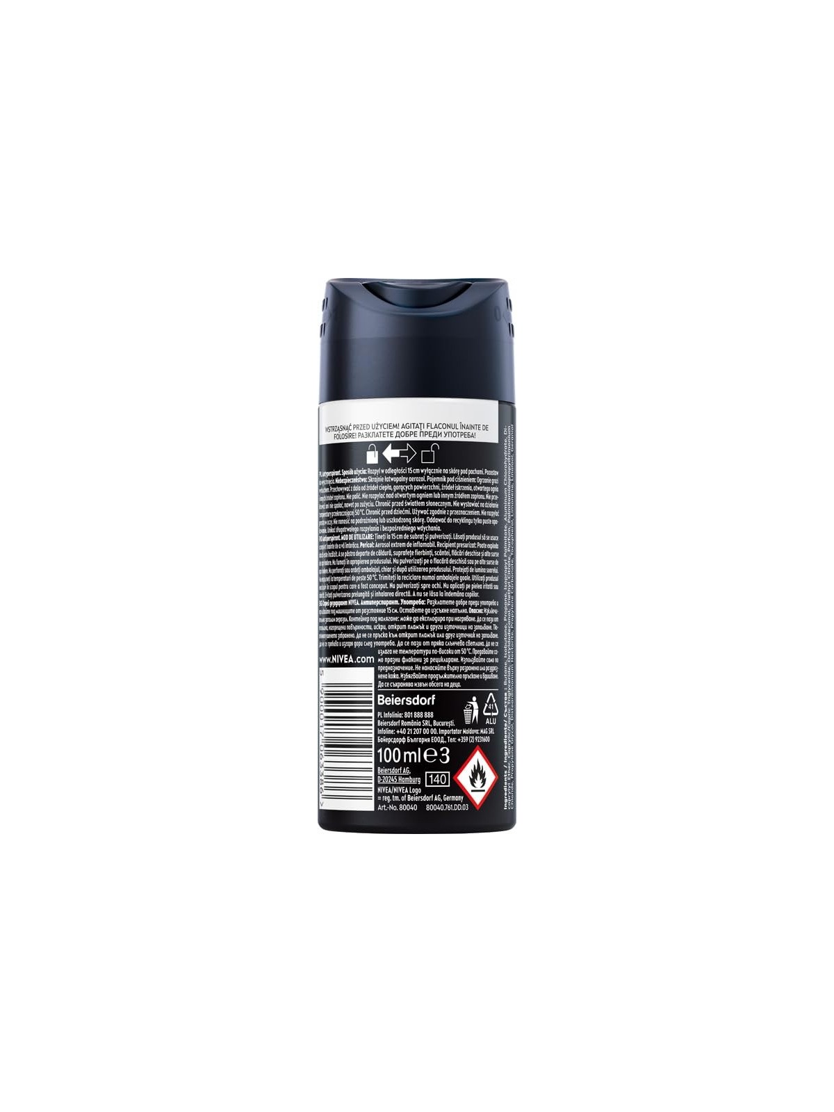 NIVEA Men BlackWhite Invisible Original spray antitraspirante 100ml