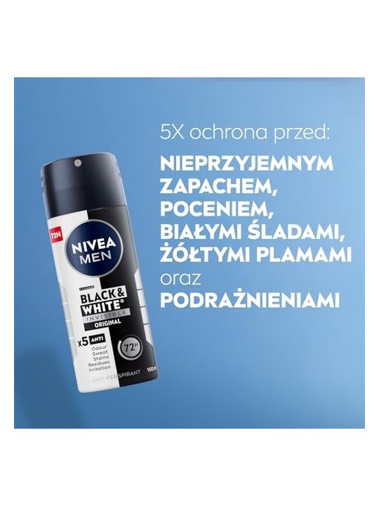 NIVEA Men BlackWhite Invisible Original spray antitraspirante 100ml