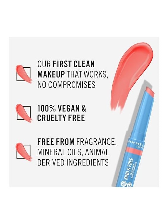 Rimmel Balsamo Labbra Tintato Kind Free 4 g 004 Hibiscus Blaze donna