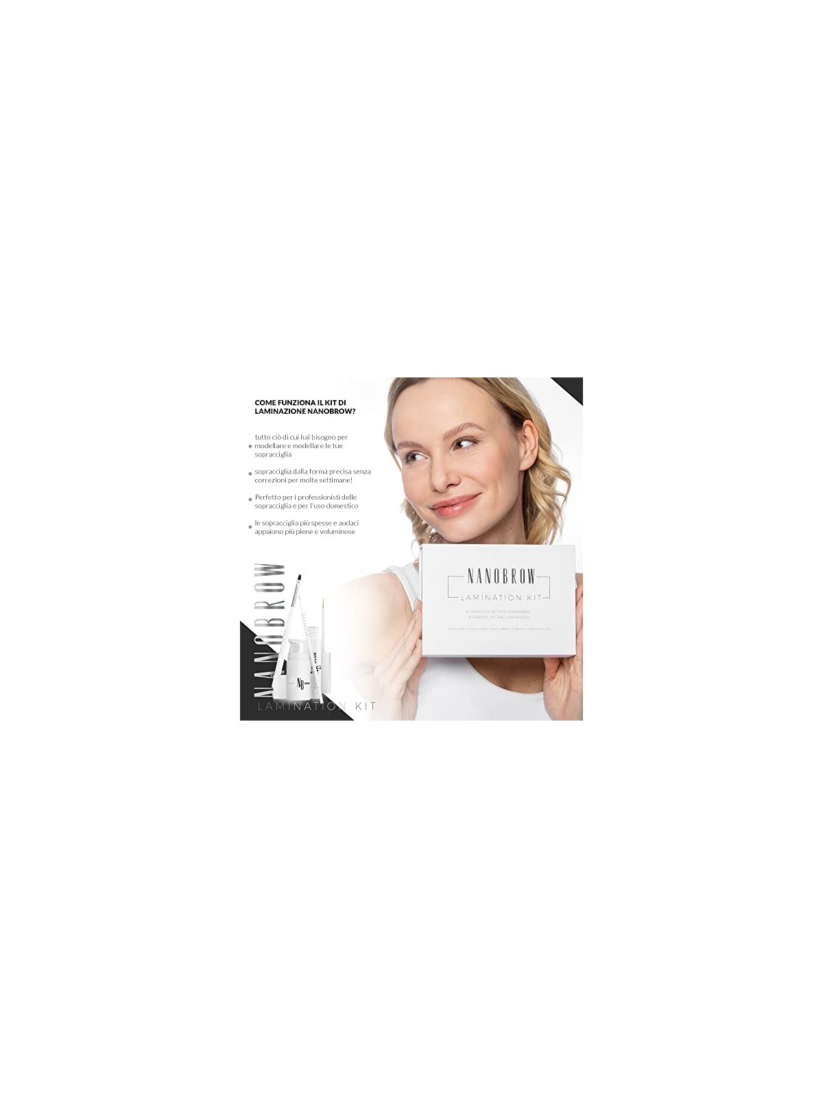 Nanobrow Kit di laminazione Set per la cura delle sopracciglia donna 0ml