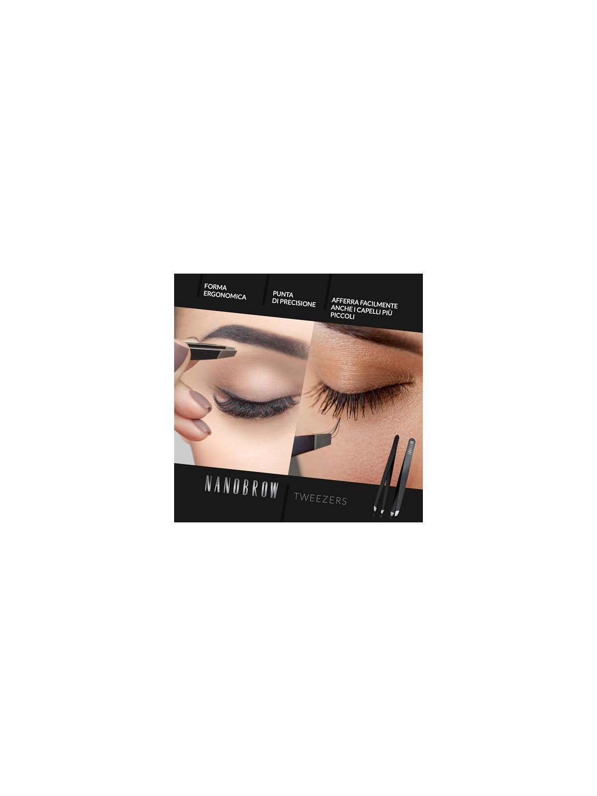 Pinzette Nanobrow per sopracciglia impeccabili