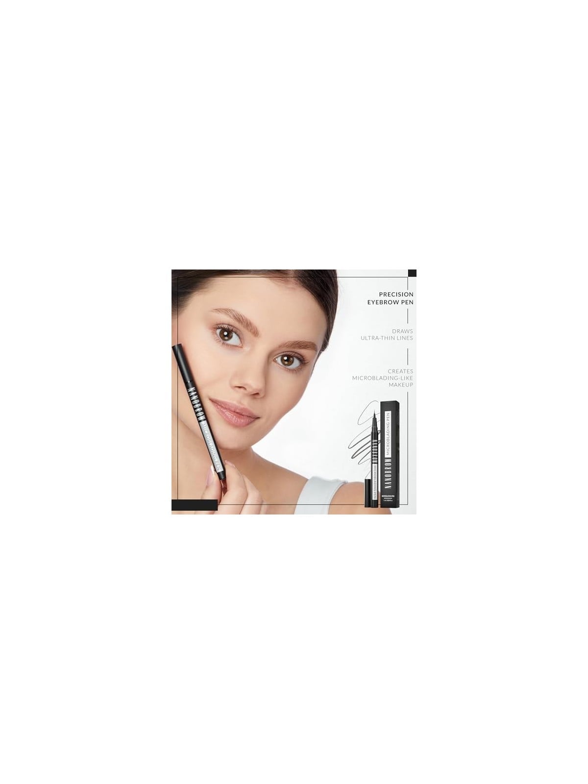 Nanobrow Penna per microblading 1 ml donna 0ml Dark Brown