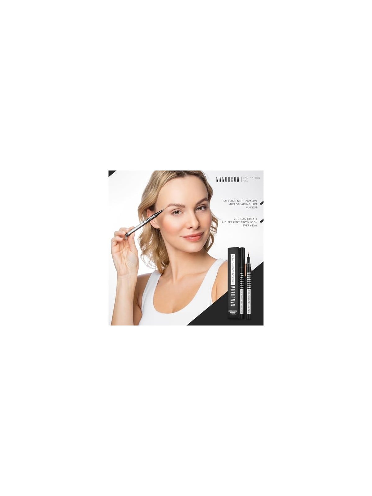 Nanobrow Penna per microblading 1 ml donna 0ml Dark Brown