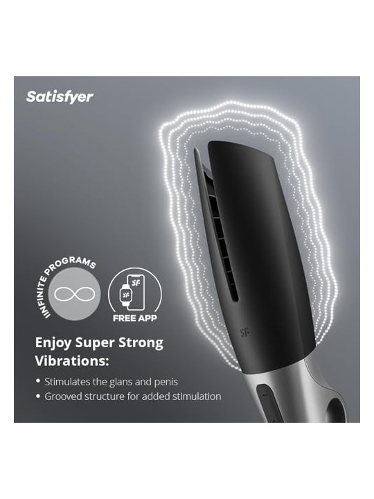 SATISFYER Power Masturbatore Nero 1un Uomo