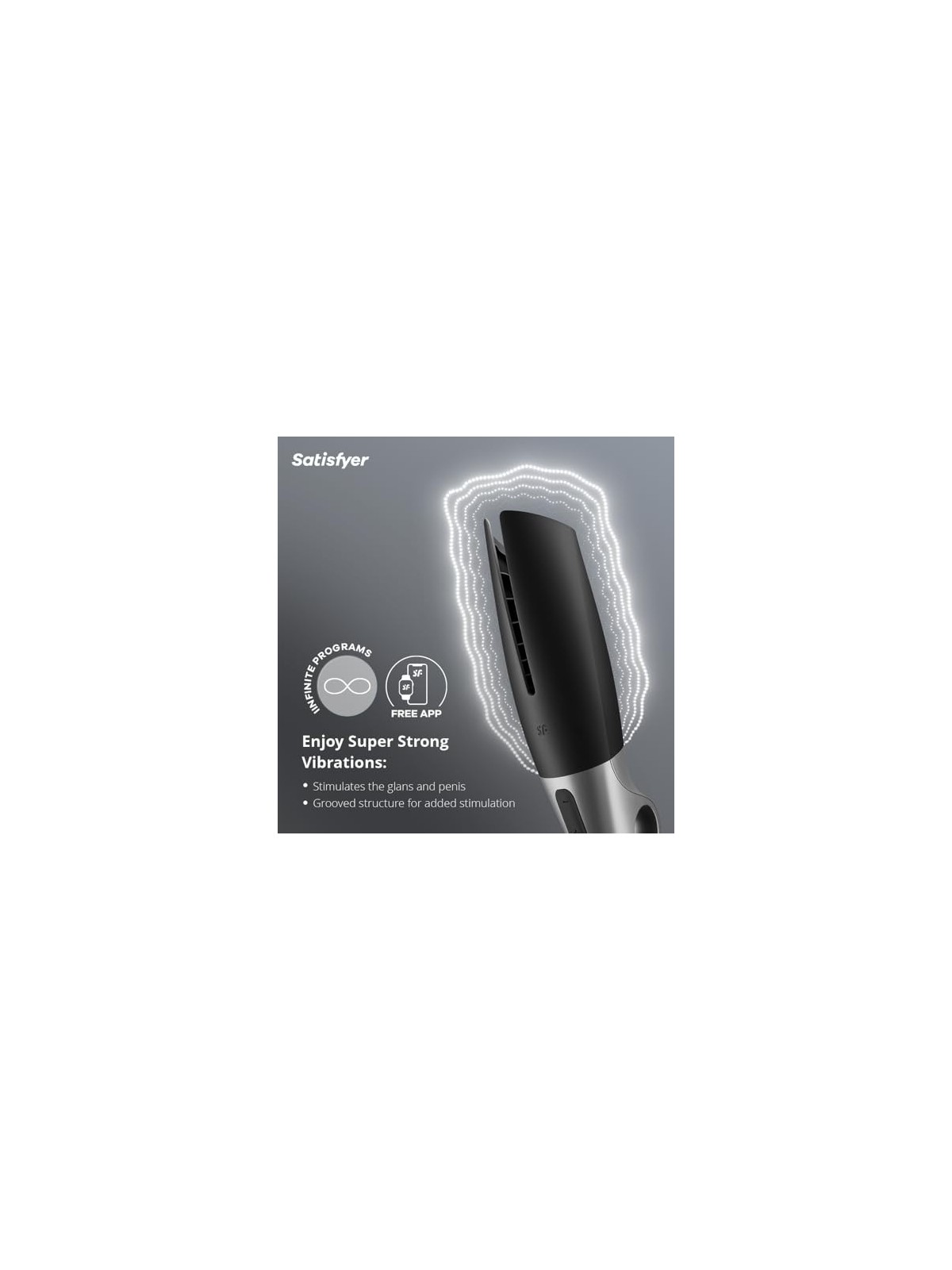 SATISFYER Power Masturbatore Nero 1un Uomo