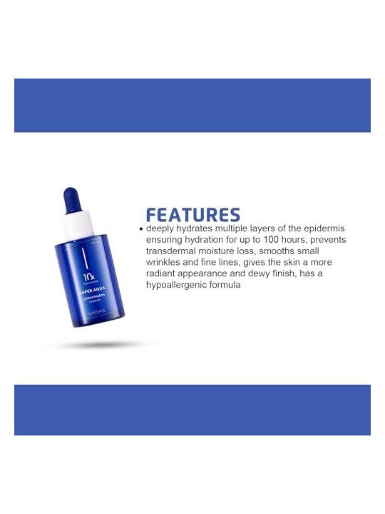 Siero idratante per la pelle donna 47ml