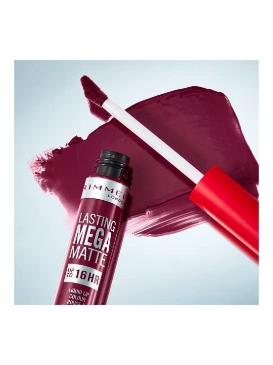 Rossetto liquido Rimmel London Lasting Mega Matte Rock Me Purple
