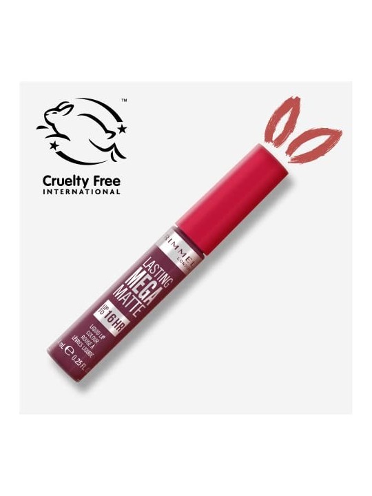Rossetto liquido Rimmel London Lasting Mega Matte Rock Me Purple