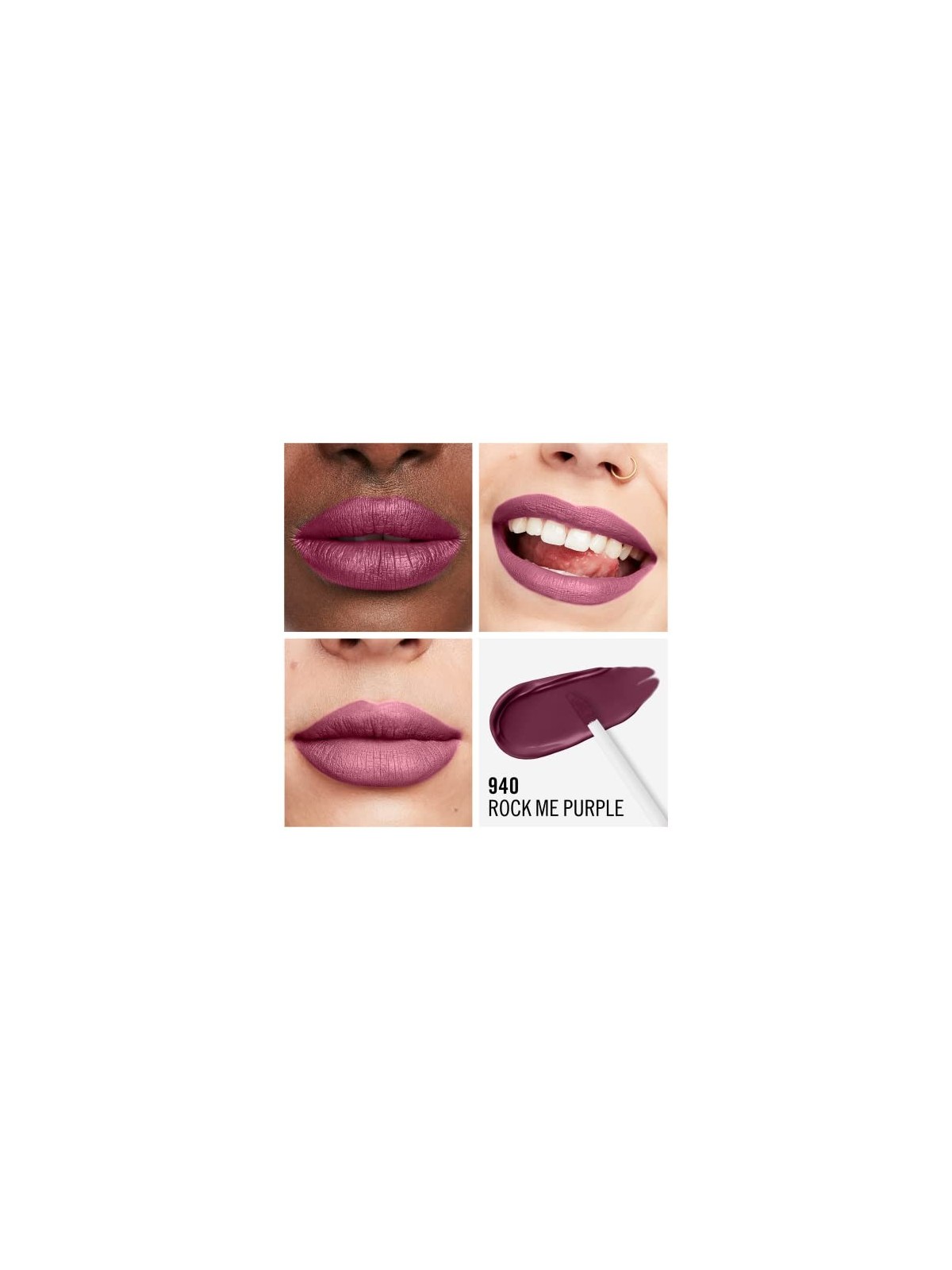 Rossetto liquido Rimmel London Lasting Mega Matte Rock Me Purple