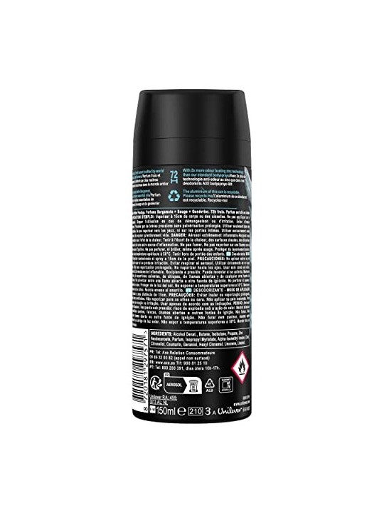 Axe AQUA BERGAMOT deodorante spray 150ml uomo