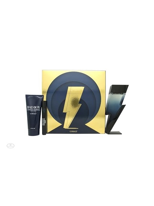 Set Carolina Herrera BAD BOY COBALT 3pz unisex