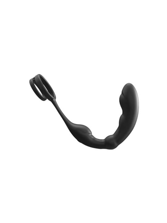 P-Ring Prostate Massager massaggiatore prostatico con doppio anello Nero