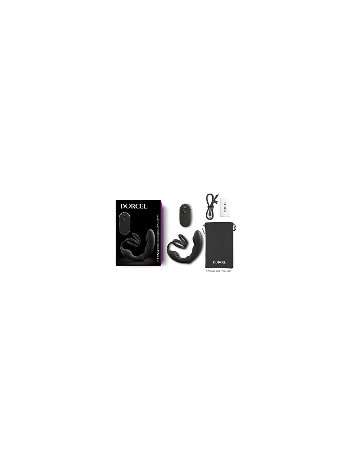 P-Ring Prostate Massager massaggiatore prostatico con doppio anello Nero