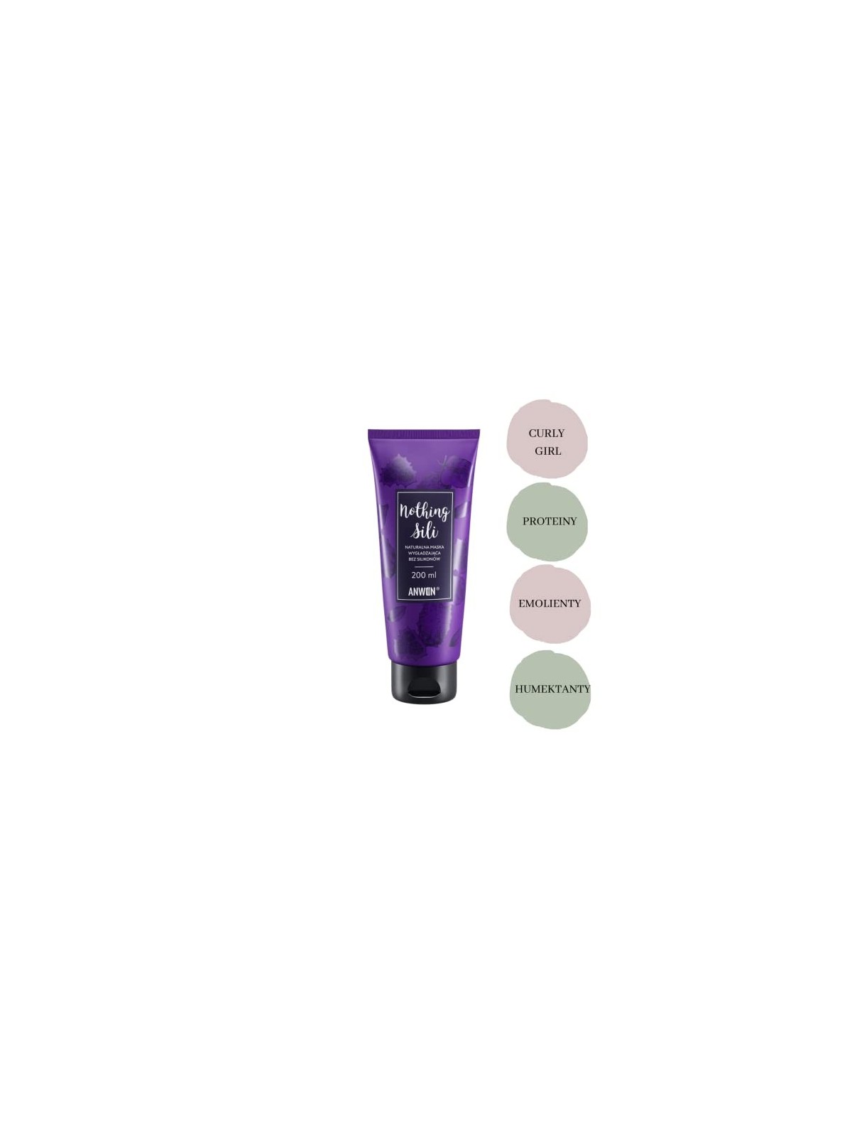 Nothing Sili maschera lisciante naturale senza siliconi per capelli 200ml