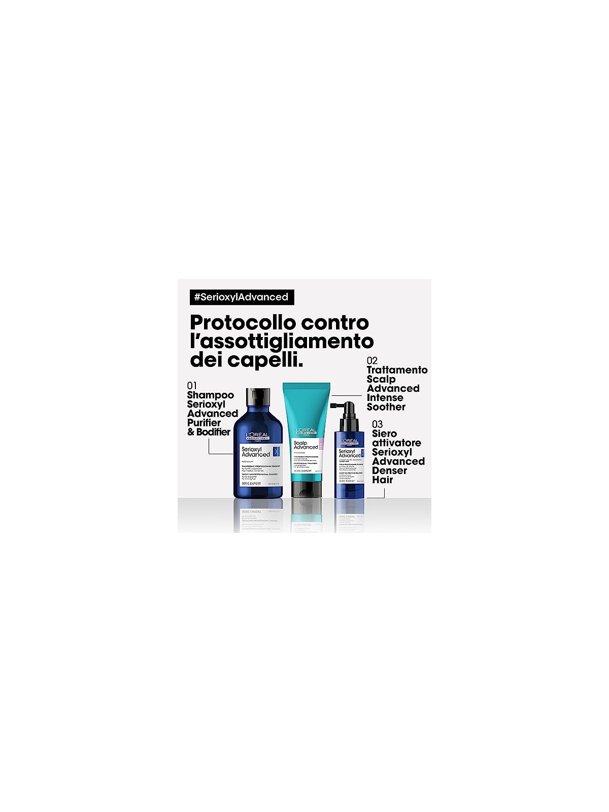 Shampoo L'Orï¿½ï¿½al Professionnel SERIOXYL AVANZATO 500ml