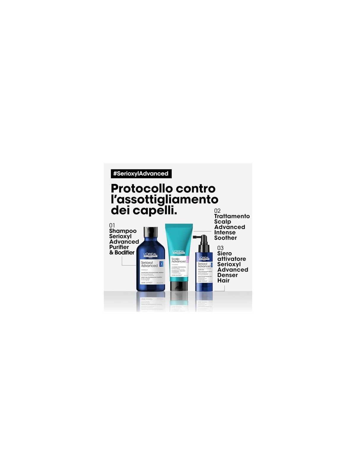 Shampoo L'Orï¿½ï¿½al Professionnel SERIOXYL AVANZATO 300ml