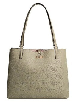 Guess Amara Borsa a Tracolla in Poliuretano con Logo 4G Verde Oliva HWSG8493100 34 x 29 x 11 cm donna