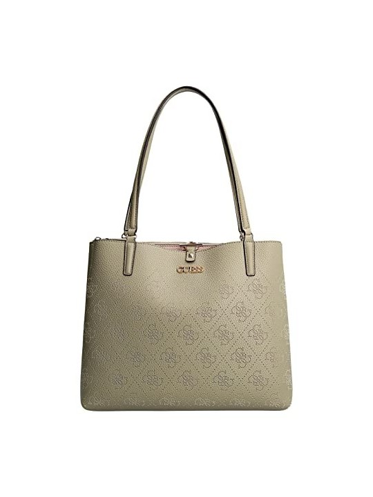 Guess Amara Borsa a Tracolla in Poliuretano con Logo 4G Verde Oliva HWSG8493100 34 x 29 x 11 cm donna