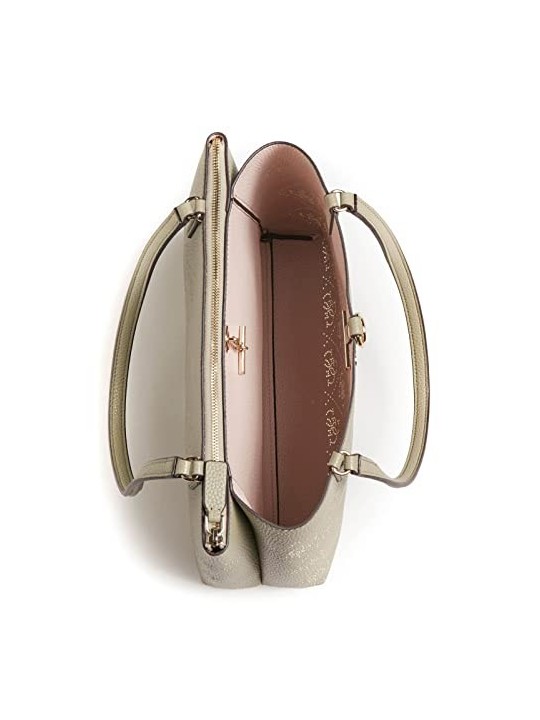Guess Amara Borsa a Tracolla in Poliuretano con Logo 4G Verde Oliva HWSG8493100 34 x 29 x 11 cm donna