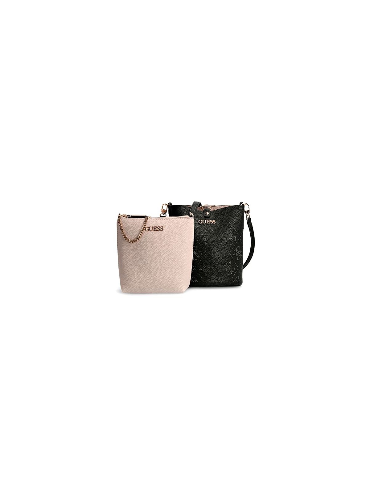 Guess Amara Borsa in Poliestere con Logo 4G Nera