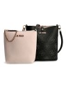 Guess Amara Borsa in Poliestere con Logo 4G Nera