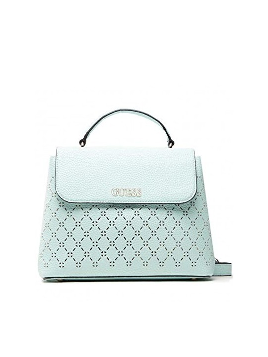 Guess Amara Borsa a Tracolla in Poliuretano con Logo 4G Verde Oliva HWSG8493100 34 x 29 x 11 cm donna