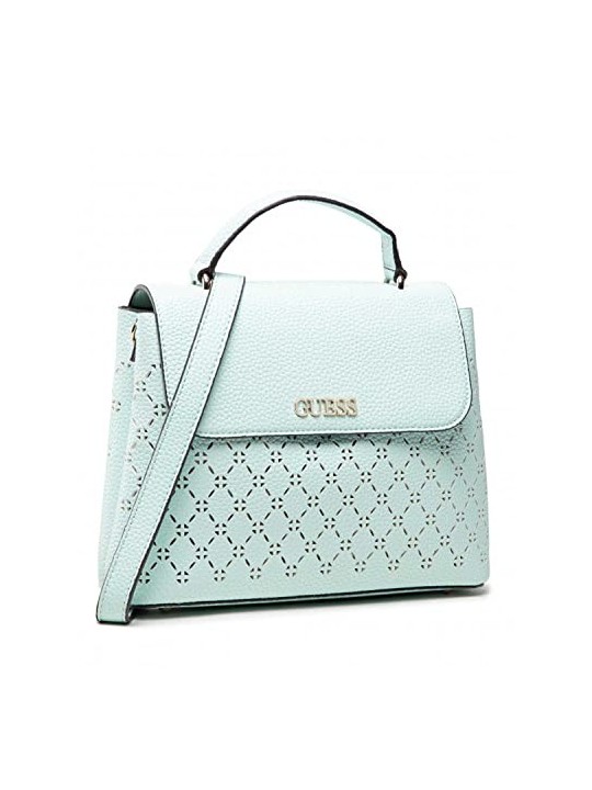 Guess Amara Borsa a Tracolla in Poliuretano con Logo 4G Verde Oliva HWSG8493100 34 x 29 x 11 cm donna
