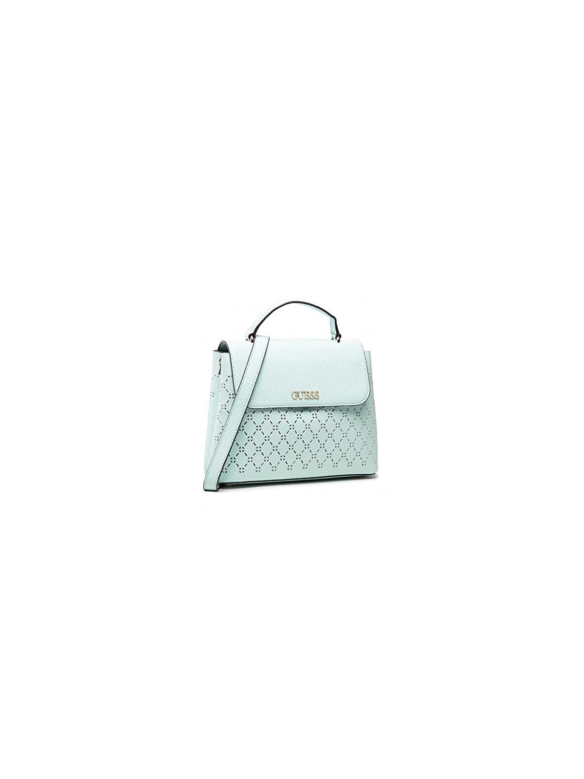 Guess Amara Borsa a Tracolla in Poliuretano con Logo 4G Verde Oliva HWSG8493100 34 x 29 x 11 cm donna