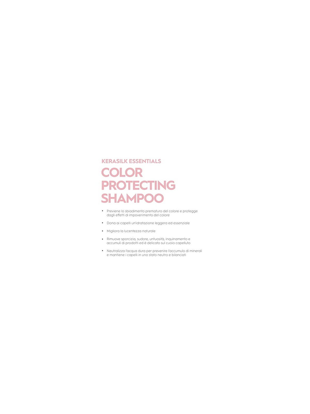 Shampoo Protettore del Colore Kerasilk ESSENTIALS 250ml Donna