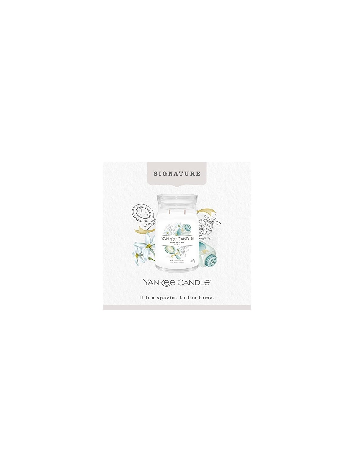 Yankee Candle Candela Profumata Signature Talco per Bambini unisex 567 0g