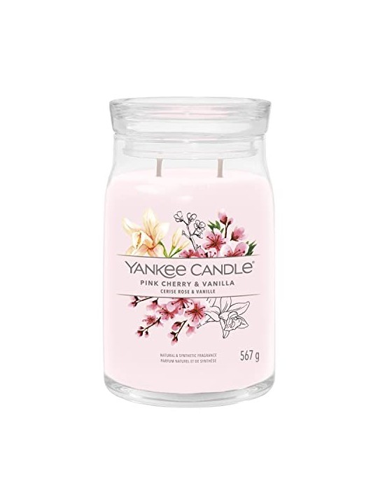 Yankee Candle Candela Profumata Unisex Ciliegia Rosa Vaniglia Firma