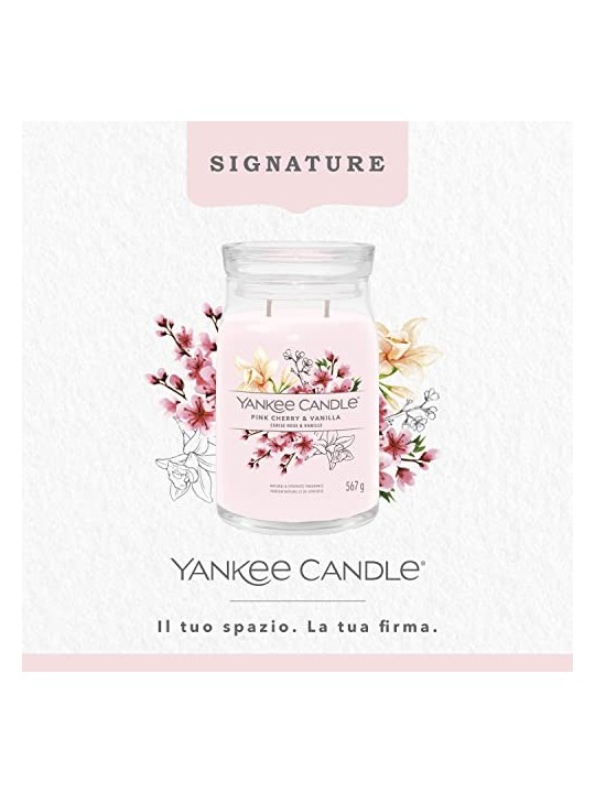 Yankee Candle Candela Profumata Unisex Ciliegia Rosa Vaniglia Firma