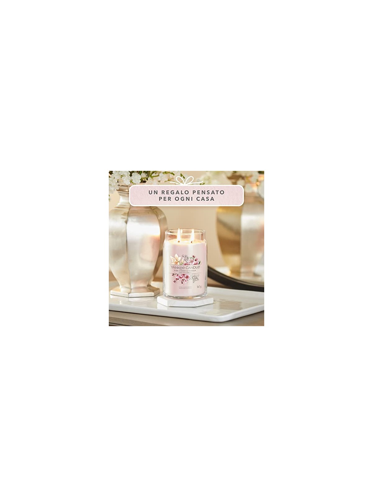Yankee Candle Candela Profumata Unisex Ciliegia Rosa Vaniglia Firma