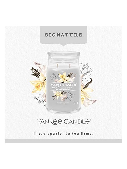 Yankee Candle Candela Profumata unisex alla Vaniglia Affumicata Cashmere