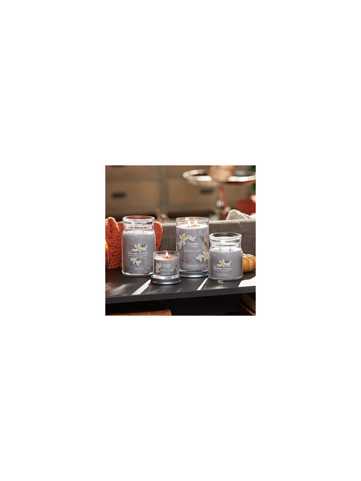 Yankee Candle Candela Profumata unisex alla Vaniglia Affumicata Cashmere