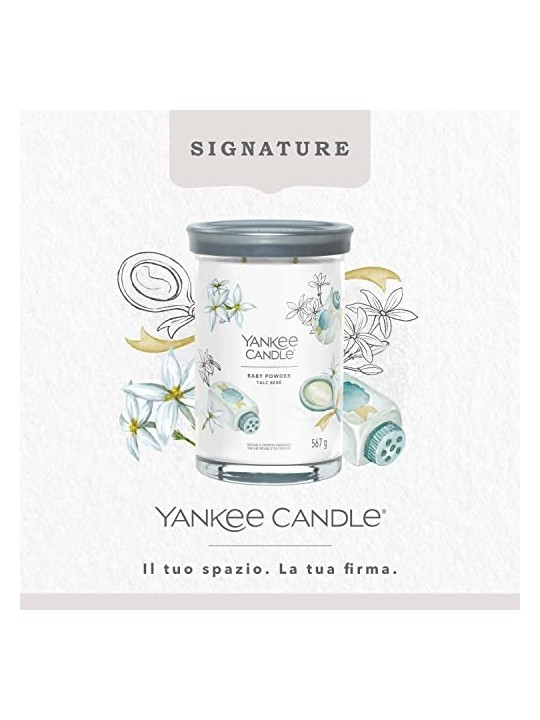 Yankee Candle Candela Tumbler Signature Talco per Bambini dtsk pudr Candela Profumata Unisex 567g