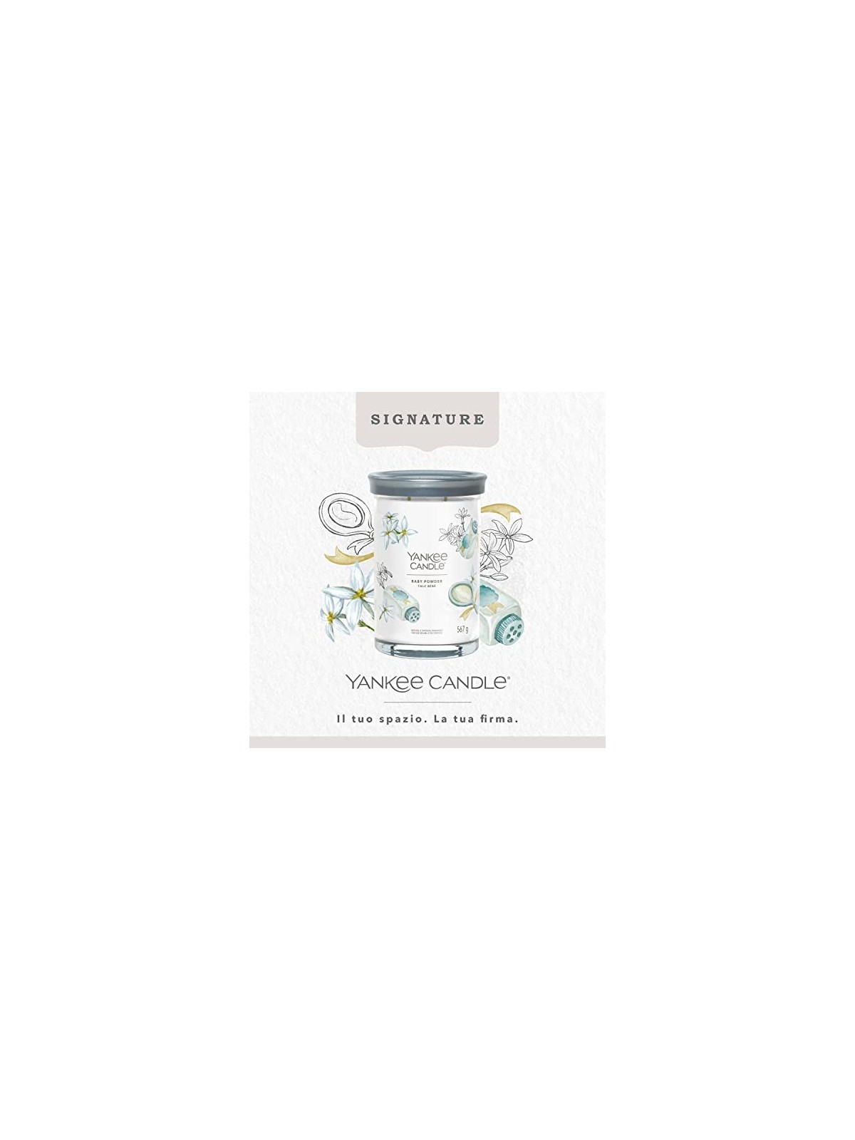Yankee Candle Candela Tumbler Signature Talco per Bambini dtsk pudr Candela Profumata Unisex 567g