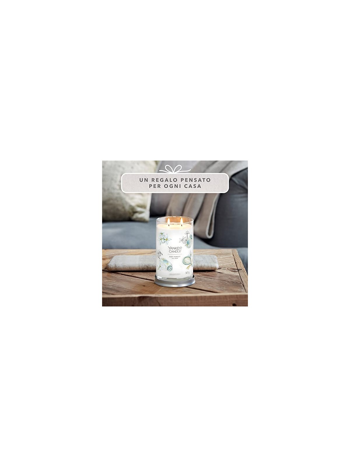 Yankee Candle Candela Tumbler Signature Talco per Bambini dtsk pudr Candela Profumata Unisex 567g
