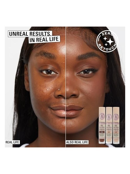 Makeup Revolution IRL Filter Finish Soft Matte Concealer Correttore a lunga tenuta e coprenza totale 6 g donna C2