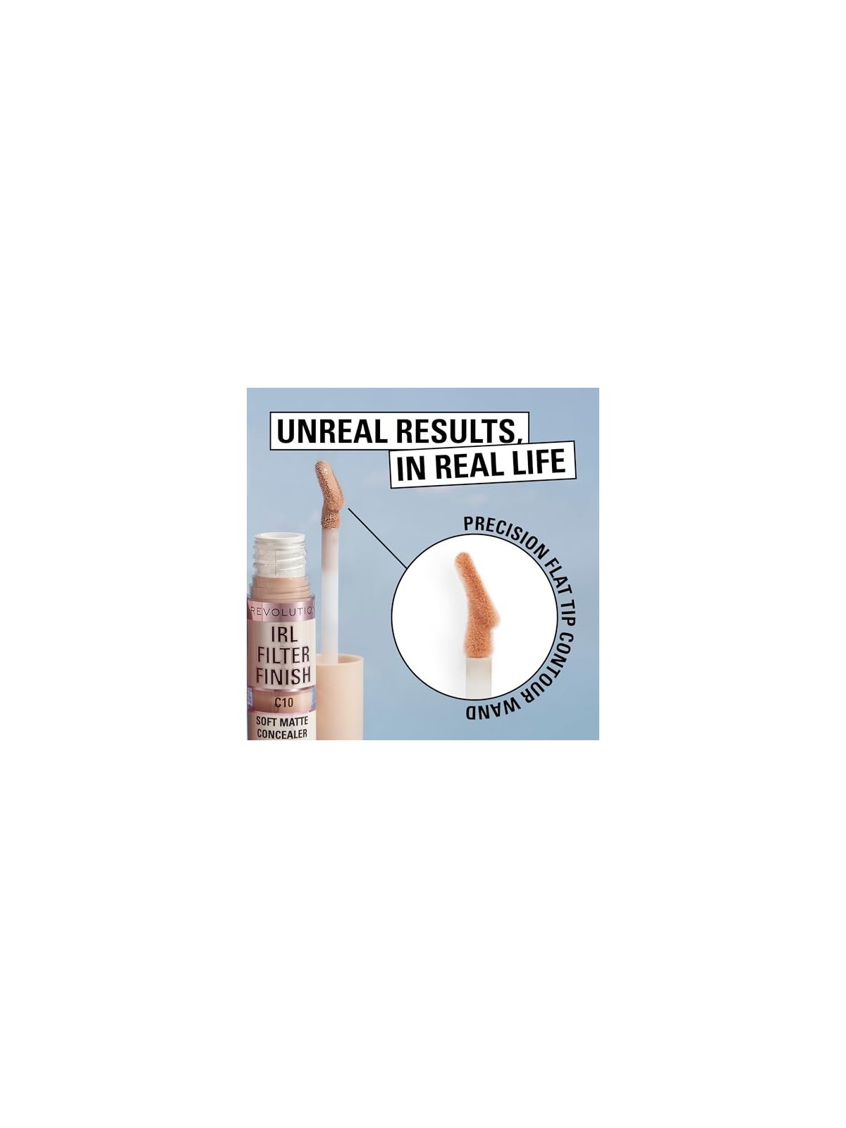 Makeup Revolution IRL Filter Finish Soft Matte Concealer Correttore a lunga tenuta e coprenza totale 6 g donna C2