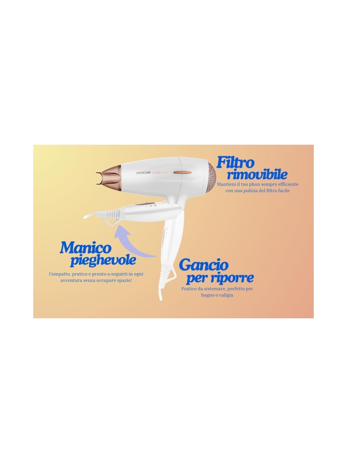 Sencor SHD 7200GD Asciugacapelli per donna