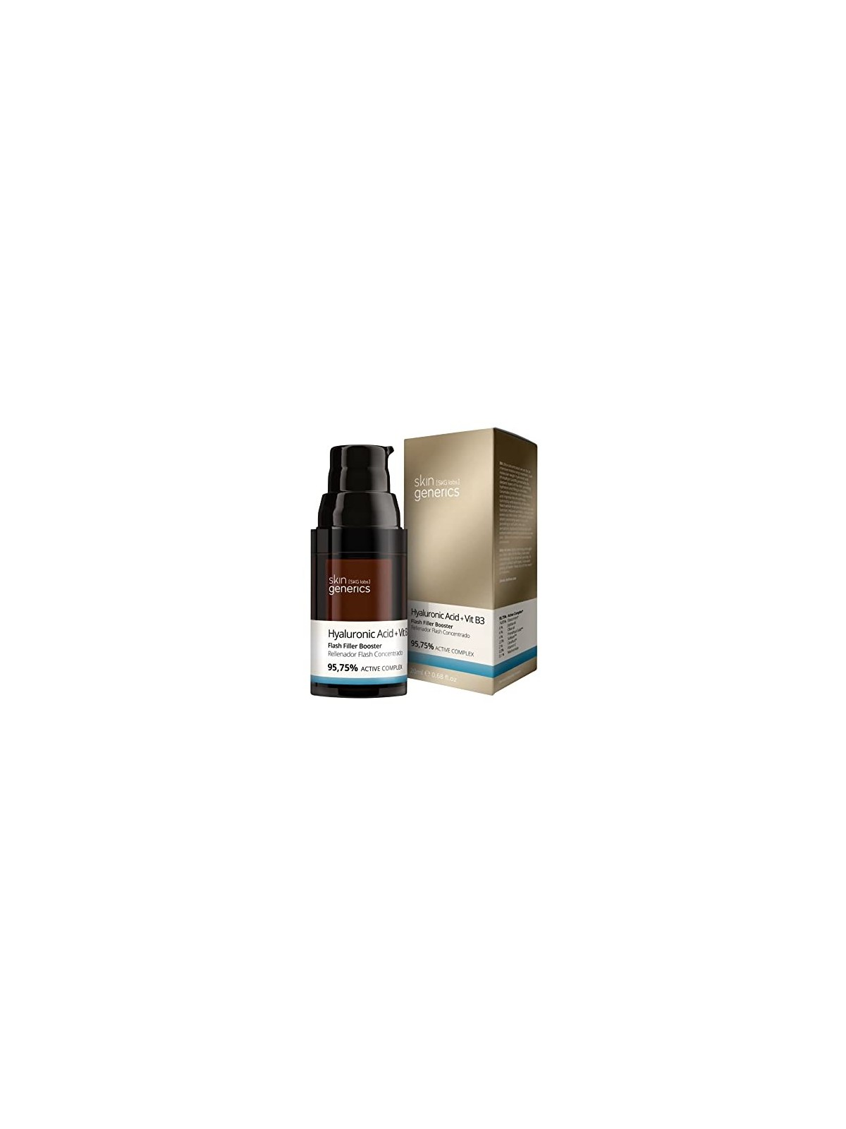 Concentrato filler istantaneo Skin Generics 20ml. Hyaluronic Acid  Vit B3