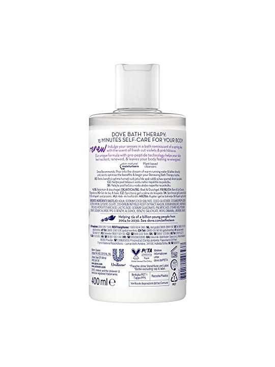 Dove Bath Therapy Rinnova il gel da bagno e doccia donna